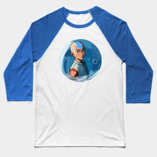 Aang - Avatar Airbender Blue Japanese Katara Baseball T-Shirt